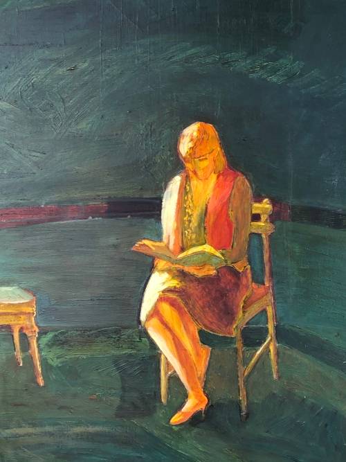 STUNNING MODERNIST FRAMED OIL ON BOARD PAINTING - PITY IT IS NOT SIGNED - REALLY WELL PAINTED