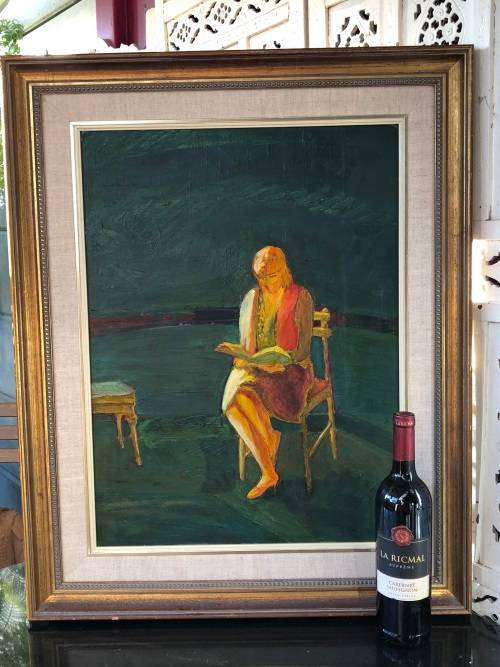 STUNNING MODERNIST FRAMED OIL ON BOARD PAINTING - PITY IT IS NOT SIGNED - REALLY WELL PAINTED