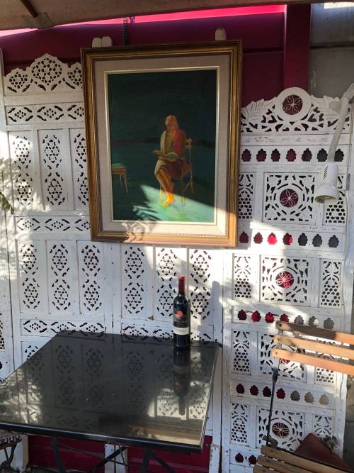 STUNNING MODERNIST FRAMED OIL ON BOARD PAINTING - PITY IT IS NOT SIGNED - REALLY WELL PAINTED