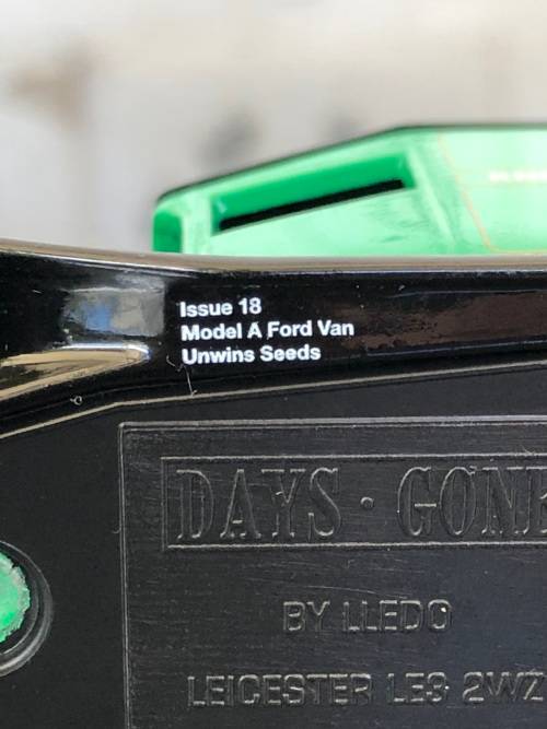 WOW !!! MODEL A FORD VAN BY LLEDO - DAYS GONE BY - UNWIN'S SWEET PEAS - METAL WITH PLASTIC TRIM