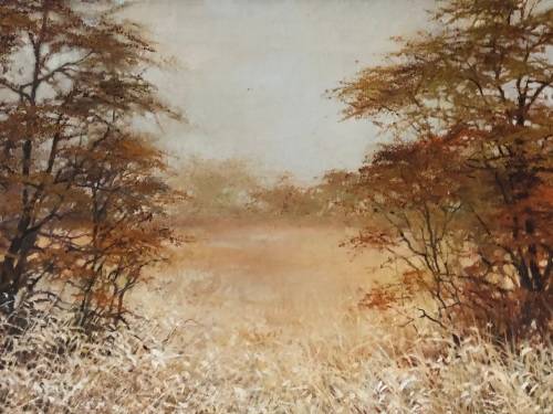 STUNNING FRAMED VINTAGE LANDSCAPE OIL ON BOARD PAINTING SIGNED BUTLER