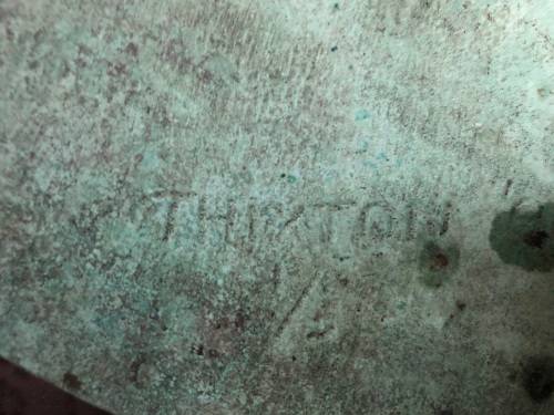 ROBERT THIXTON ( SA 20th C) AMAZING SIGNED LIMITED EDITION NUMBERED 1/5 BRONZE PLAQUE DATED '96