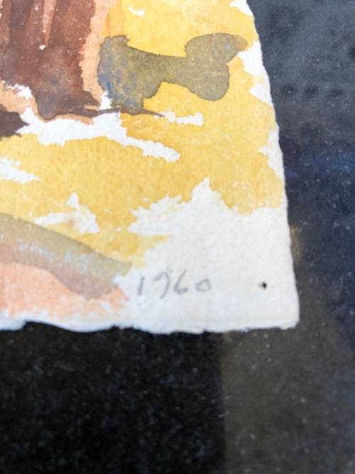 WOW !! CHARLES THEODORE VILLET ( 1896 - 1963) - STUNNING WATERCOLOR PAINTING No  80 - SIGNED