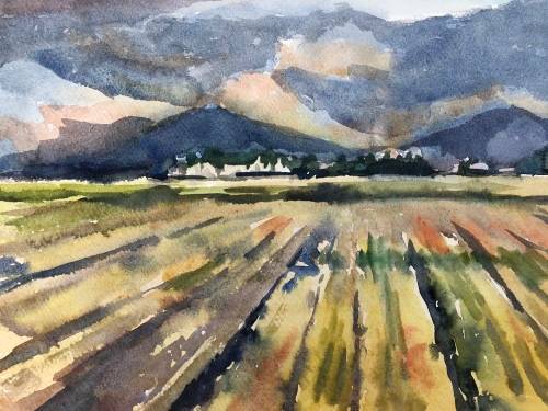 WOW !! CHARLES THEODORE VILLET ( 1896 - 1963) - STUNNING UNFRAMED WATERCOLOR PAINTING No 68 - SIGNED