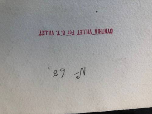 WOW !! CHARLES THEODORE VILLET ( 1896 - 1963) - STUNNING UNFRAMED WATERCOLOR PAINTING No 68 - SIGNED