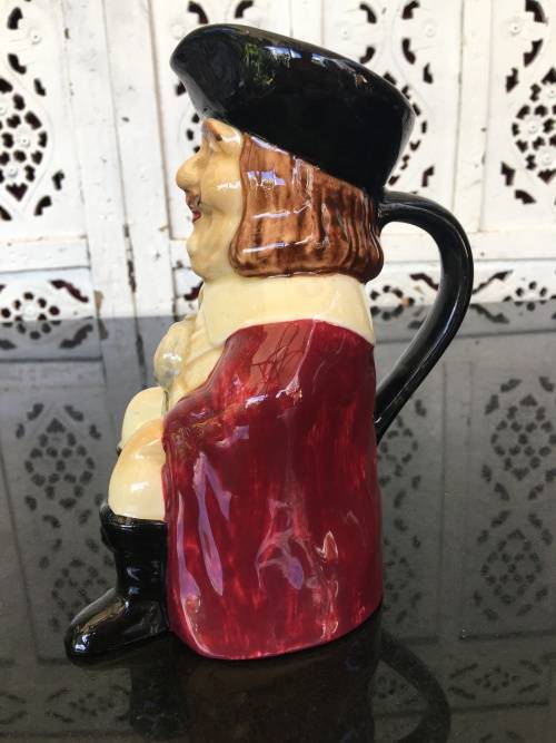 Cavalier c1905-1933 Genuine Staffordshire Shorter & Sons England H/Painted Tobi Pint Jug.