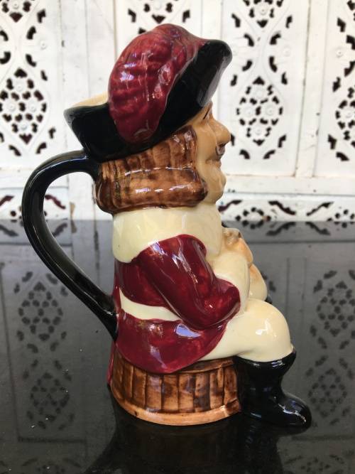 Cavalier c1905-1933 Genuine Staffordshire Shorter & Sons England H/Painted Tobi Pint Jug.