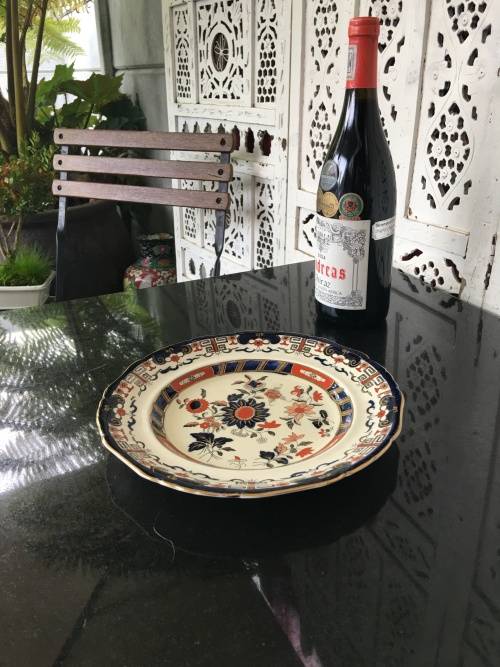 Antique Mason's Patent Ironstone China England Marked Hand Painted Imari Flat Dish 24cm