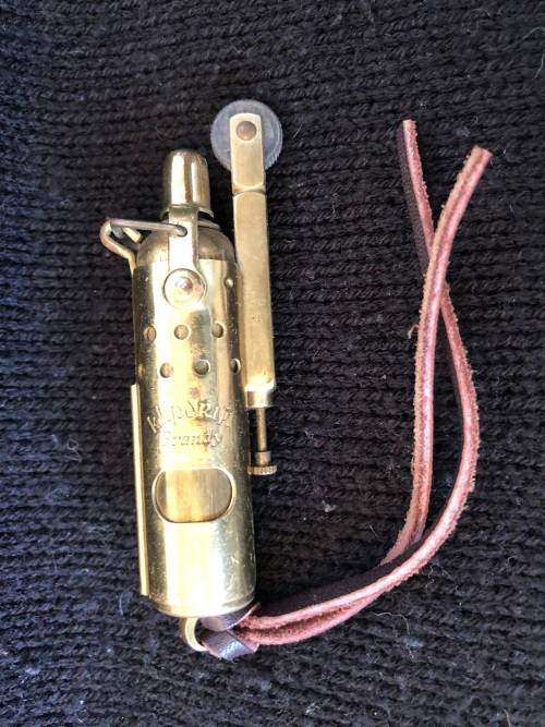 AWESOME VINTAGE KLIPDRIFT BRANDY CIGARETTE LIGHTER - COMPLETE AND WORKING 100% - c 1940's
