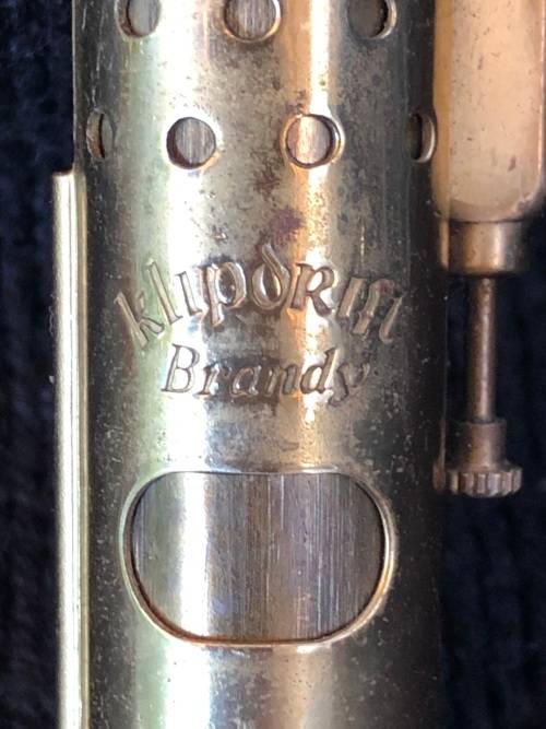 AWESOME VINTAGE KLIPDRIFT BRANDY CIGARETTE LIGHTER - COMPLETE AND WORKING 100% - c 1940's