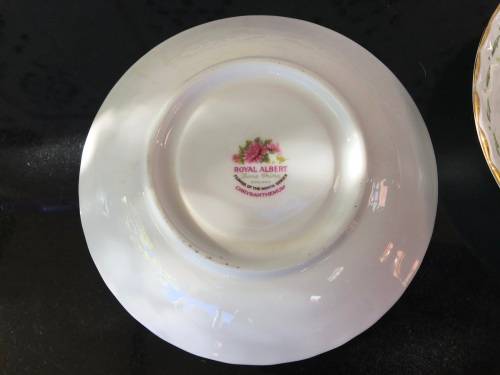 Royal Albert Bone China Chrysanthemum & Snowdrop Saucers