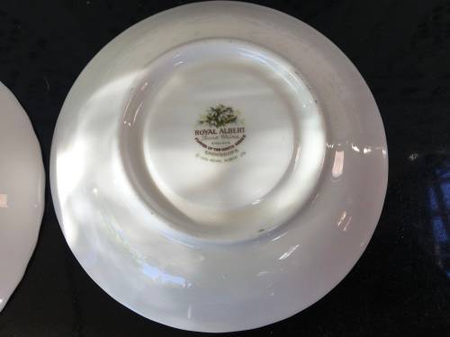 Royal Albert Bone China Chrysanthemum & Snowdrop Saucers
