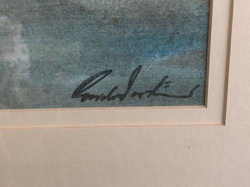 INVESTEMENT ART !!! GORDON VORSTER (SA 1924 - 1988) GORGEOUS FRAMED WATERCOLOR OF GEMSBOK