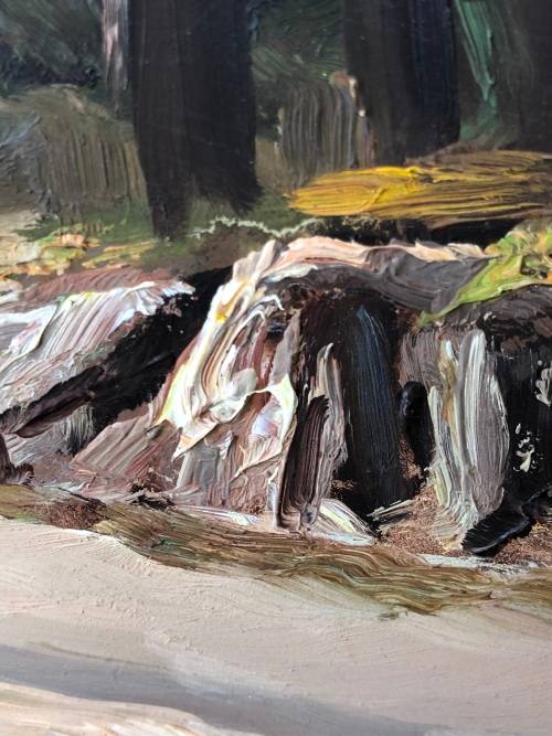 INVESTMENT ART !! TITTA FASCIOTTI (SA 1927-1993) STUNNING OIL ON BOARD LANDSCAPE - SIGNED AND FRAMED