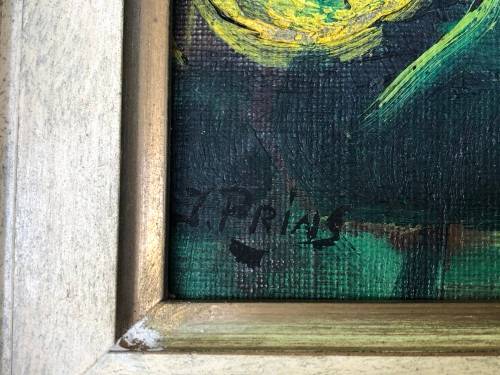 WOW !!! J. PRINS (SA 20th C) FRAMED OIL ON CANVAS BOARD - STILL LIFE
