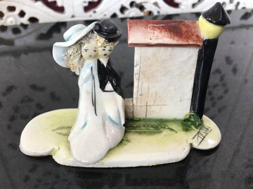 Lot Of 4 Signed Italian Vintage Pottery Art Ornaments