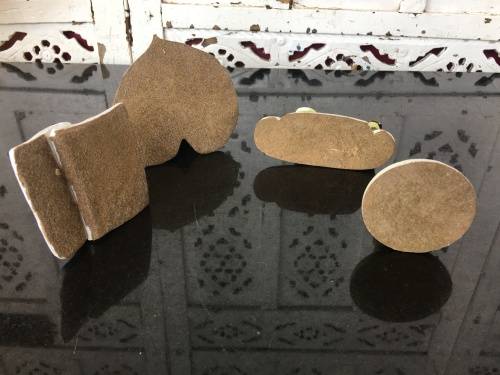 Lot Of 4 Signed Italian Vintage Pottery Art Ornaments