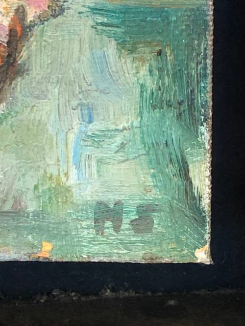 WOW !!! STUNNING LITTLE OIL ON BOARD STILL LIFE PAINTING SIGNED L.C.R - FRAMED