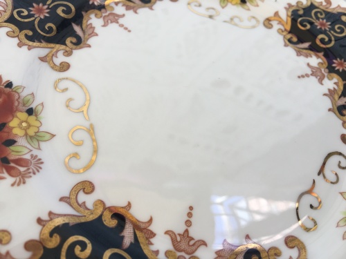 Rare Disc- c 1960s Royal Albert Bone China England `HERITAGE` Imari Style Trio Montrose Footed Cup