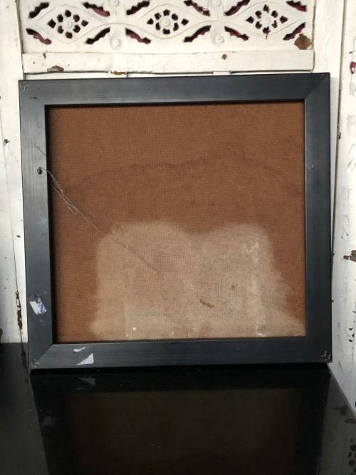 INVESTMENT ART !! PETER CLARKE (1929 - 2014) OIL ON CANVAS OF THISTLES DATED 1982 - MOUNTED TO BOARD