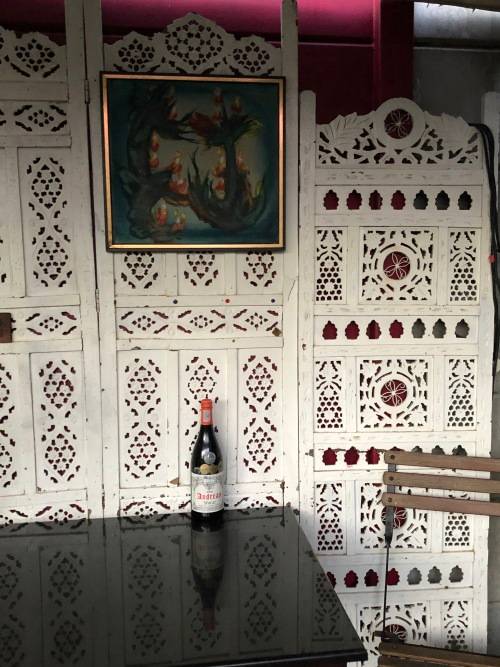 INVESTMENT ART !! PETER CLARKE (1929 - 2014) OIL ON CANVAS OF THISTLES DATED 1982 - MOUNTED TO BOARD