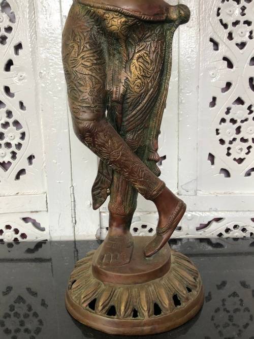 INVESTMENT PIECE !!! FANTASTIC LARGE HEAVY DANCING SHIVA THAI CAST BRONZE STATUE - COLD PAINTED