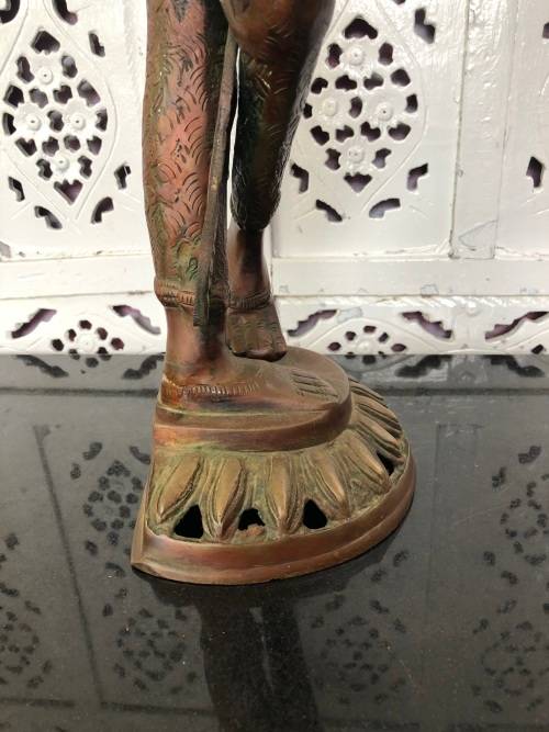 INVESTMENT PIECE !!! FANTASTIC LARGE HEAVY DANCING SHIVA THAI CAST BRONZE STATUE - COLD PAINTED