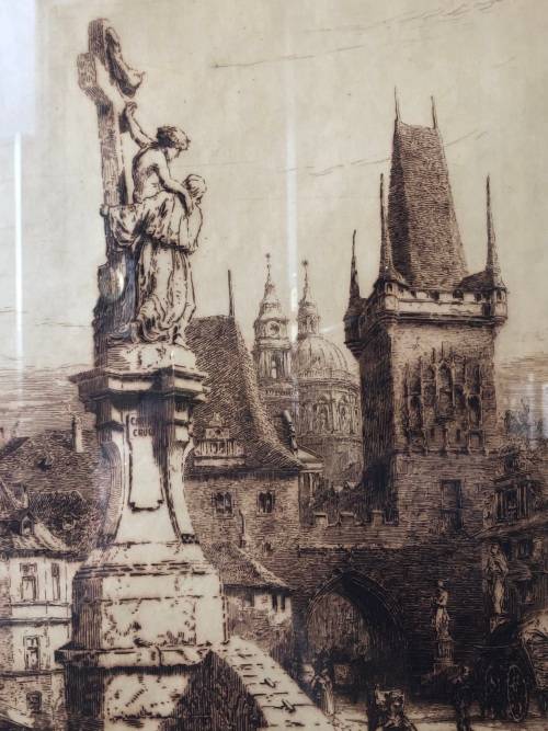 INVESTMENT ART - SIR ERNEST GEORGE (UK 1839 - 1922) BEAUTIFUL FRAMED AND SIGNED ETCHING