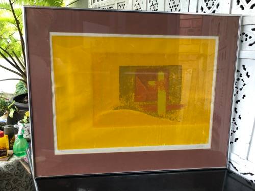 LIONEL ABRAMS (SA 1931 - 1997) FRAMED LIMITED EDITION NUMBERED 20/250 SCREENPRINT AND DATED 1970