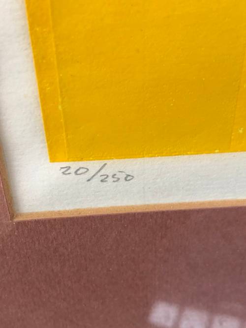 LIONEL ABRAMS (SA 1931 - 1997) FRAMED LIMITED EDITION NUMBERED 20/250 SCREENPRINT AND DATED 1970