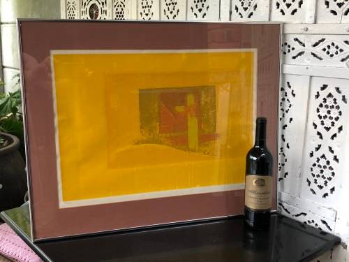 LIONEL ABRAMS (SA 1931 - 1997) FRAMED LIMITED EDITION NUMBERED 20/250 SCREENPRINT AND DATED 1970