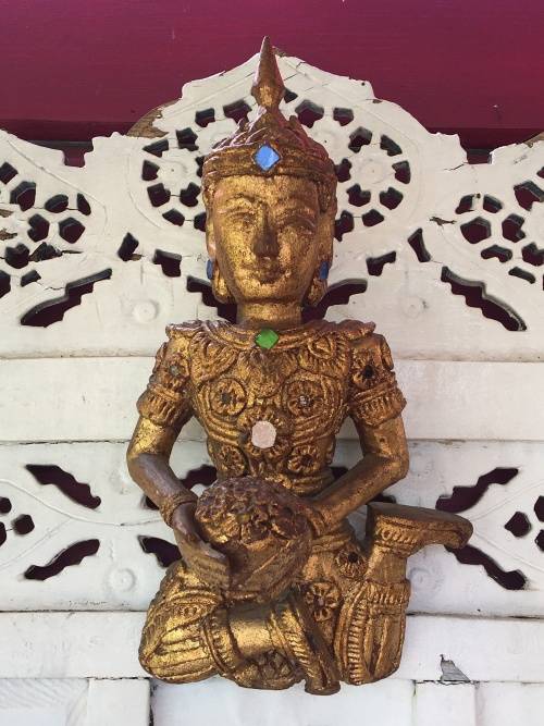 Antique Wooden Carved Eastern Female Deity