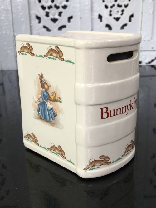Porcelain `Bunnykins` Money Box By Royal Doulton Tableware LTD 1936 Made In England.