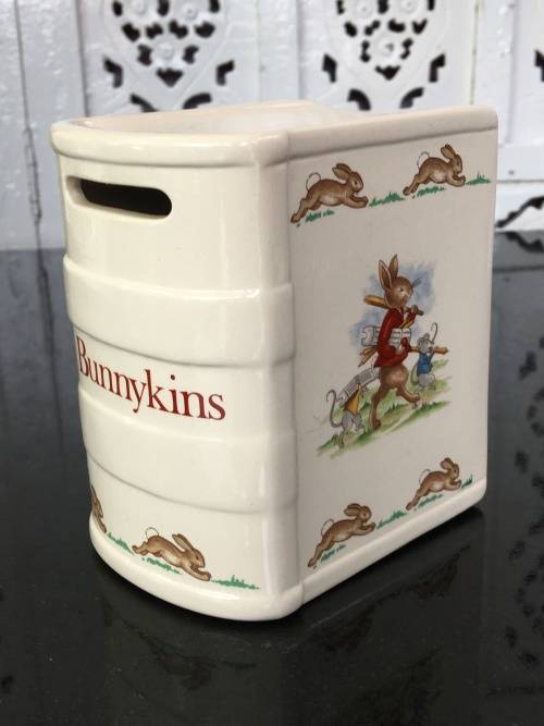 Porcelain `Bunnykins` Money Box By Royal Doulton Tableware LTD 1936 Made In England.