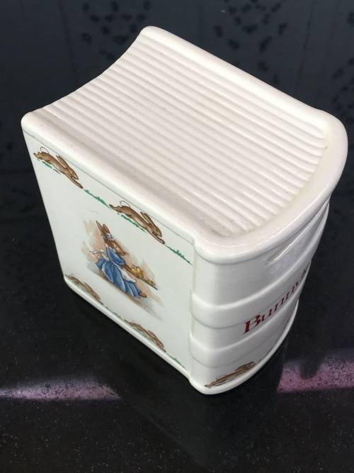 Porcelain `Bunnykins` Money Box By Royal Doulton Tableware LTD 1936 Made In England.