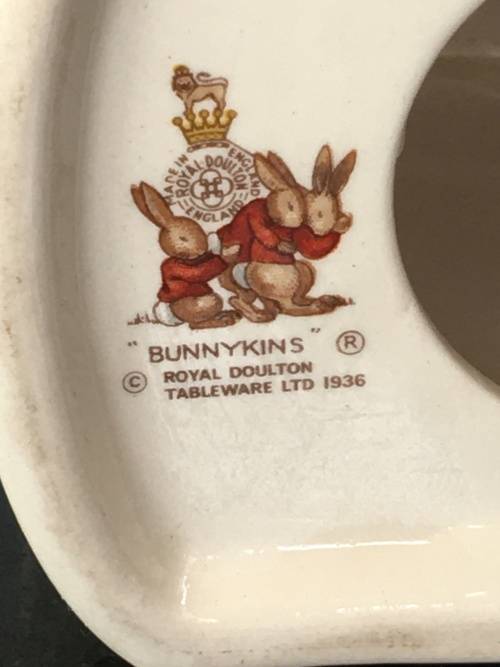 Porcelain `Bunnykins` Money Box By Royal Doulton Tableware LTD 1936 Made In England.