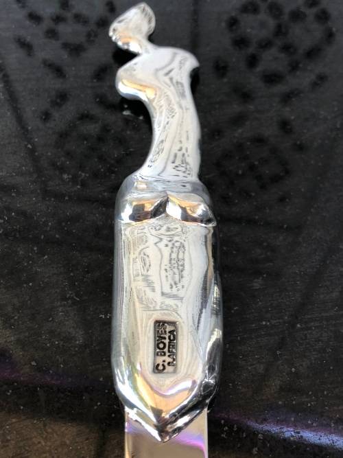 CARROL BOYES FUNCTIONAL ART - CAST ALUMINIUM WOMAN COIL PATTERN LETTER OPENER - NEW