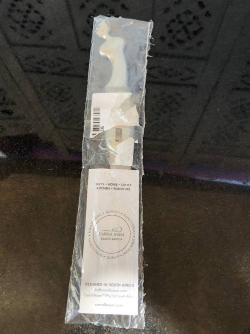 CARROL BOYES FUNCTIONAL ART - CAST ALUMINIUM WOMAN COIL PATTERN LETTER OPENER - NEW