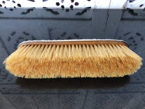 GORGEOUS VICTORIAN STERLING SILVER BACKED CLOTHES BRUSH - EDWARD MOSES LEVETUS 1892 CHESTER