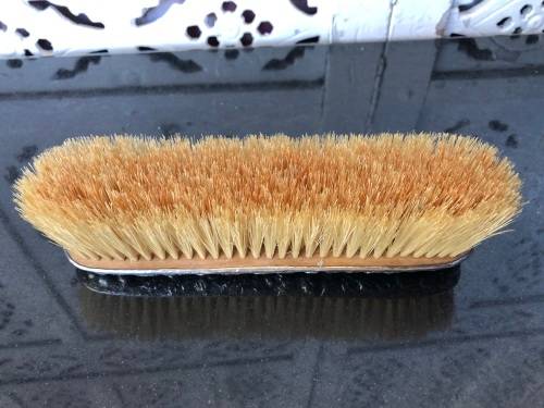 GORGEOUS VICTORIAN STERLING SILVER BACKED CLOTHES BRUSH - EDWARD MOSES LEVETUS 1892 CHESTER