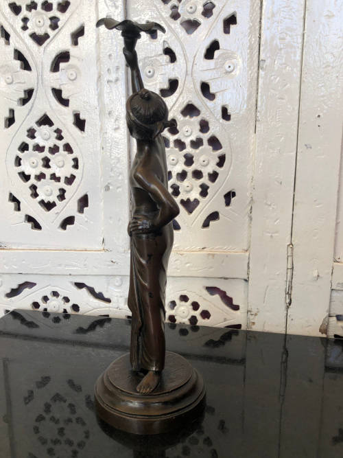 STUNNING FUNCTIONAL ARTWORK !!! GORGEOUS BRONZE FIGURE OF A CHINESE GENTLEMAN - INCENSE BURNER