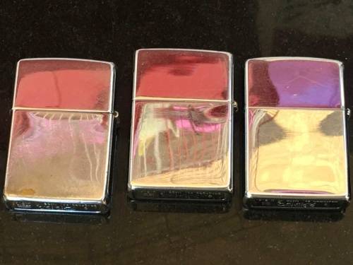 Vintage Lot 3 Genuine Zippo Harley Davidson  Bradford USA Lighters. Used.