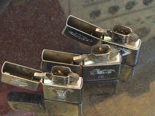Vintage Lot 3 Genuine Zippo Harley Davidson  Bradford USA Lighters. Used.