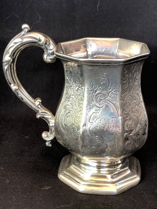 WOW !!! STERLING CHRISTENING CUP LONDON HALLMARKED 1840 - JOSEPH ANGELL I AND II - 98.63g
