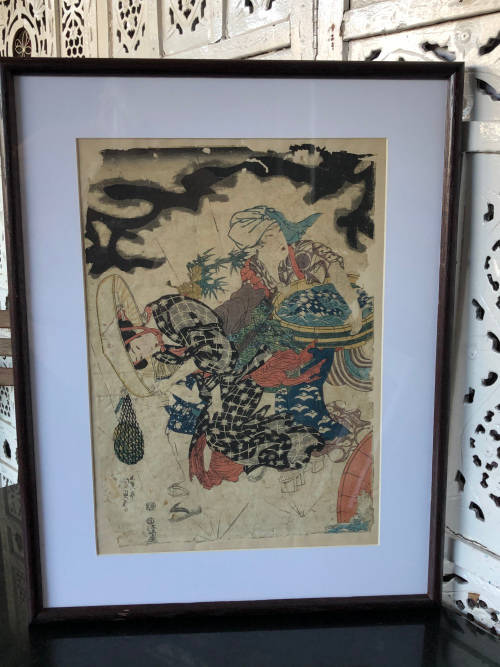 INVESTMENT ART !!! - UTAGAWA KUNISADA (1786 - 1865) ORIGINAL JAPANESE EDO UKIYO-E WOODBLOCK