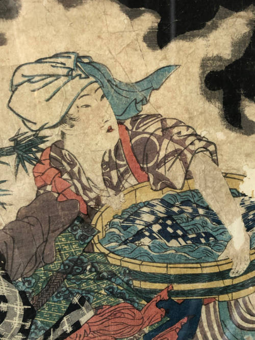 INVESTMENT ART !!! - UTAGAWA KUNISADA (1786 - 1865) ORIGINAL JAPANESE EDO UKIYO-E WOODBLOCK