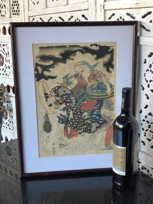 INVESTMENT ART !!! - UTAGAWA KUNISADA (1786 - 1865) ORIGINAL JAPANESE EDO UKIYO-E WOODBLOCK