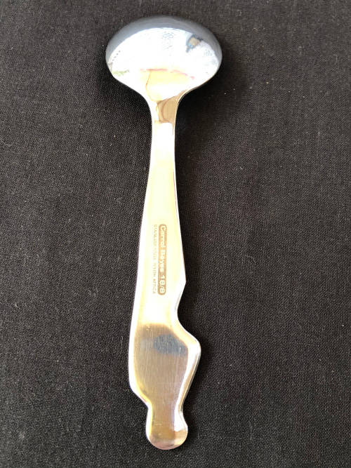 CARROL BOYES FUNCTIONAL ART !!! - STAINLESS STEEL WOMAN PATTERN SUGAR LADLE