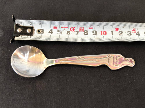 CARROL BOYES FUNCTIONAL ART !!! - STAINLESS STEEL WOMAN PATTERN SUGAR LADLE