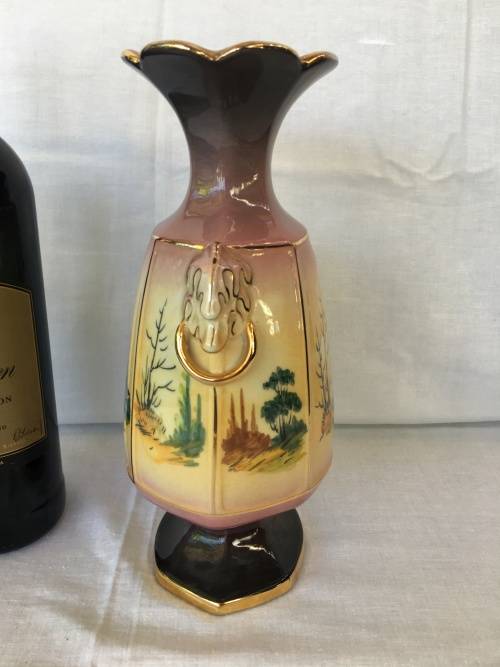 Vintage Hand Painted Porcelain Vase by R B Alcobaca Portugal